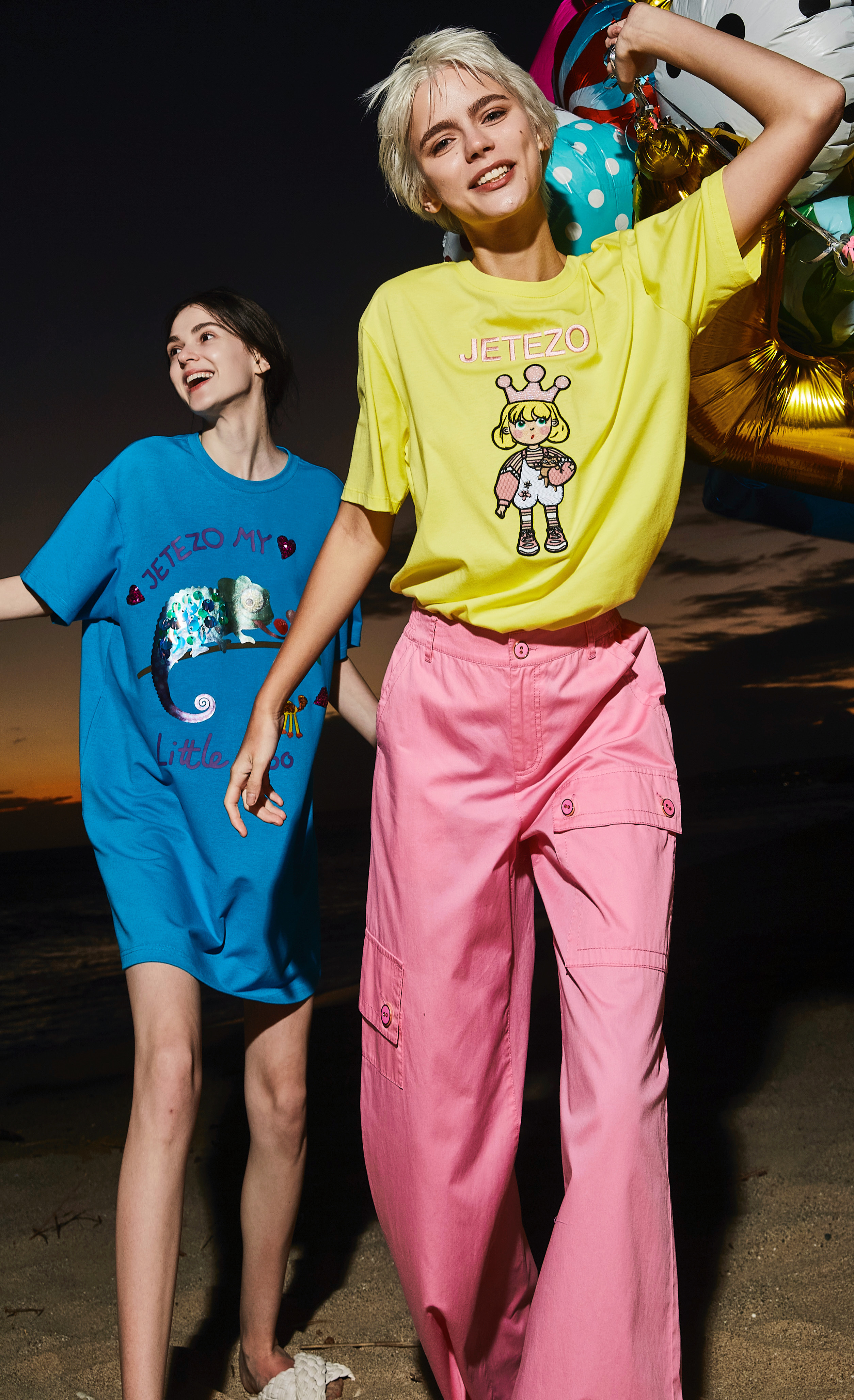 BD10316A1 logo與小poki刺繡長T