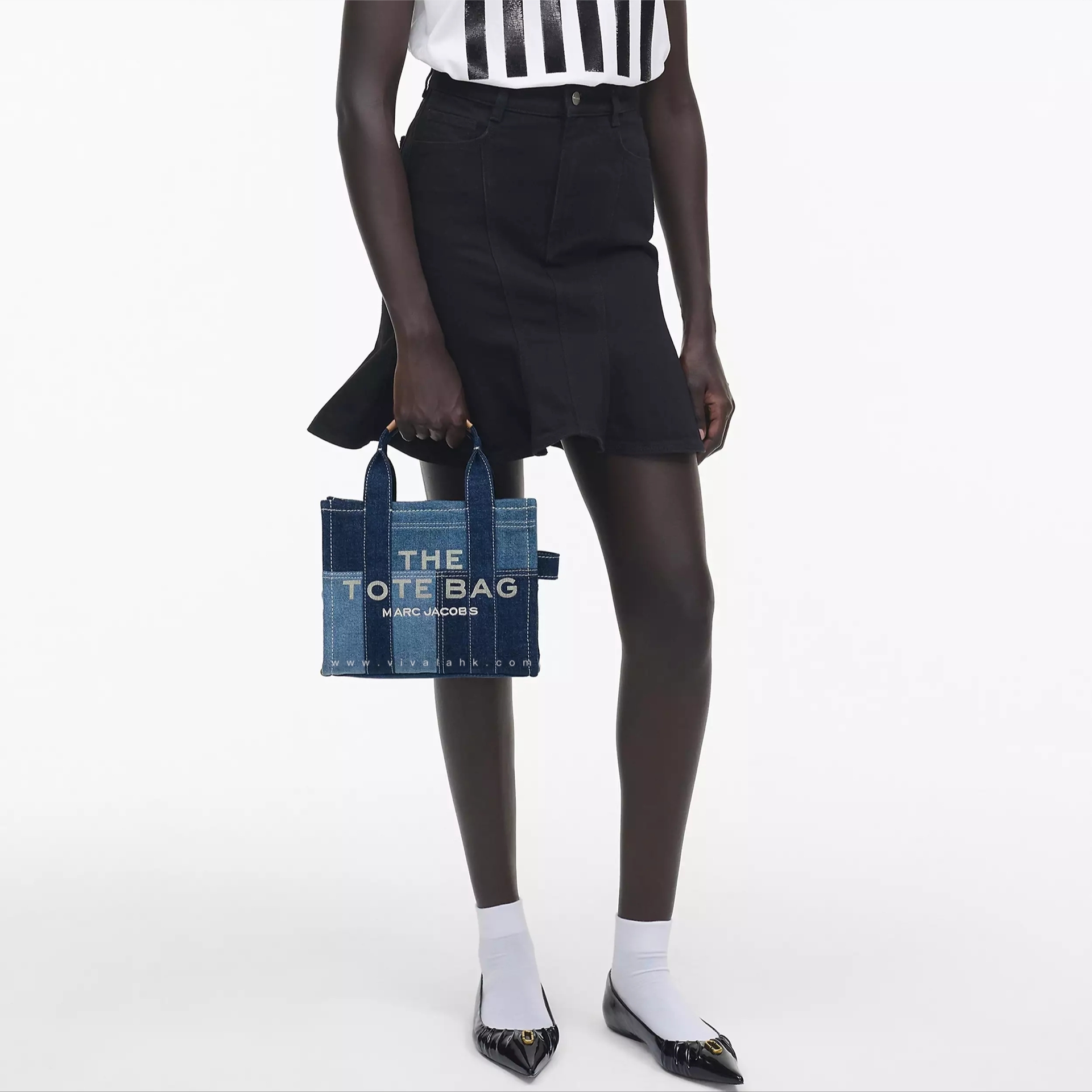 Marc Jacobs - 牛仔布Tote (S) (H016M06FA21)