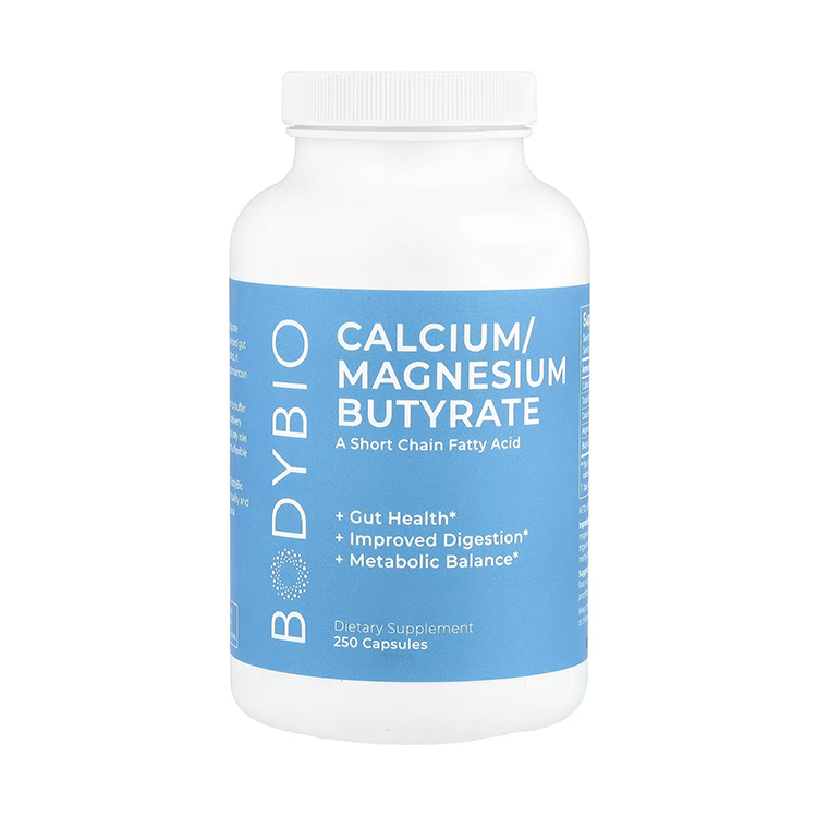 美國BodyBio丁酸鹽+鈣+鎂600毫克，250 粒膠囊