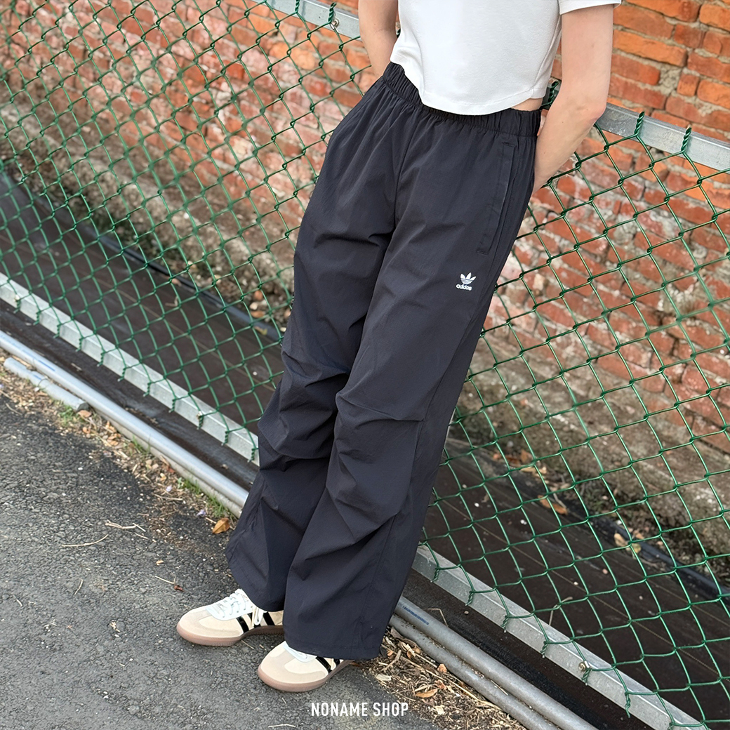 ADIDAS ESSENTIALS 寬鬆 防撕裂材質 工裝褲 闊腿褲 寬褲 長褲 兩色 (女款)