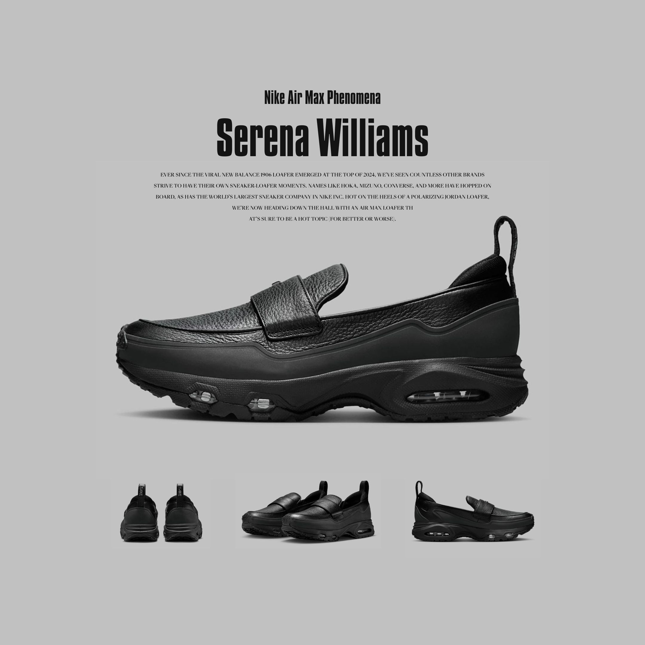 NICEDAY 代購 SWDC x Air Max Phenomena 聯名 黑色 穆勒 樂福鞋 黑灰 日本限定 HJ4400-002