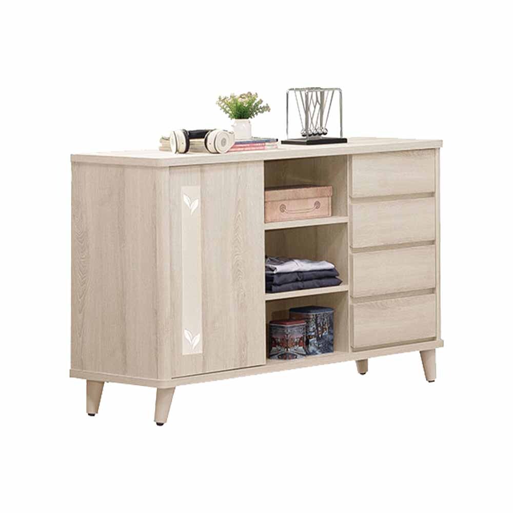 柏瑪4.1尺多功能四斗櫃/單門三格四抽收納櫃/置物櫃