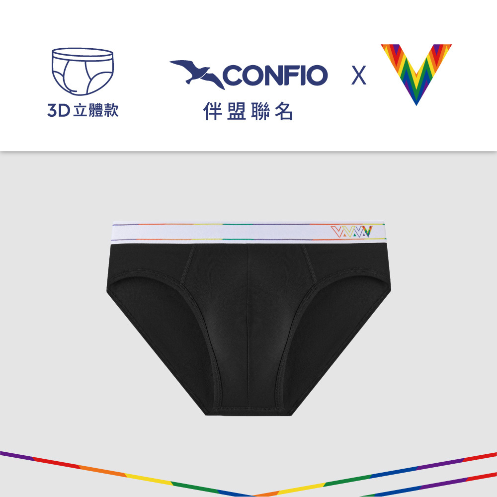 伴盟聯名款丨立體三角褲-彩虹發聲帶