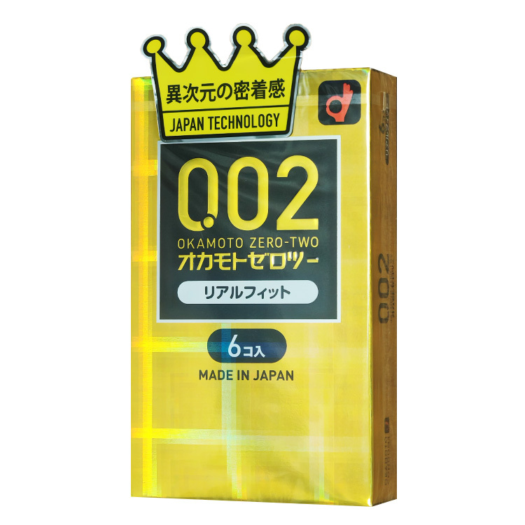 Okamoto 岡本 - 【6片入】(金色)日本版0.02真貼身PU安全套/避孕套/保險套｜Okamoto16