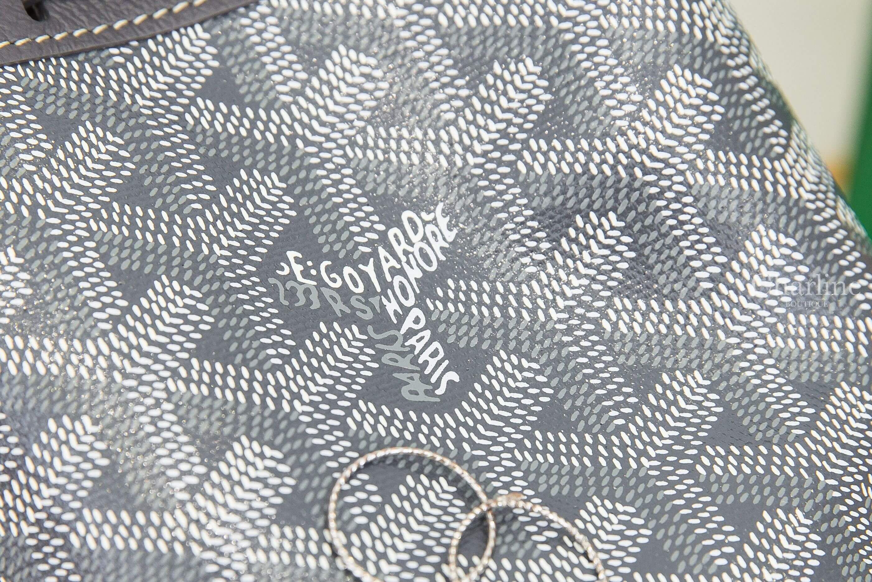 Goyard Petit Flot Mini Bucket Bag 灰色帆布小牛皮同色肩帶迷你水桶手提肩背包