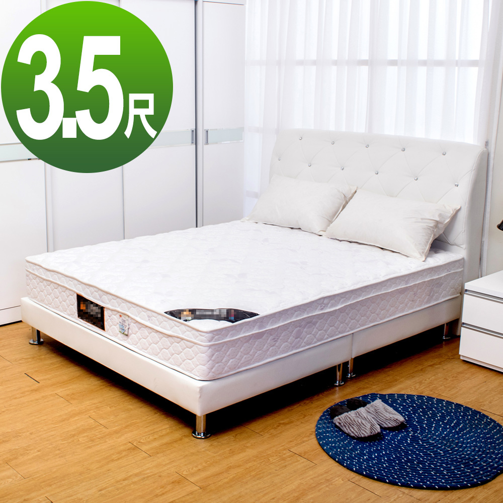 出清-護框3D透氣備長炭抗菌獨立筒床墊-3.5尺加大單人