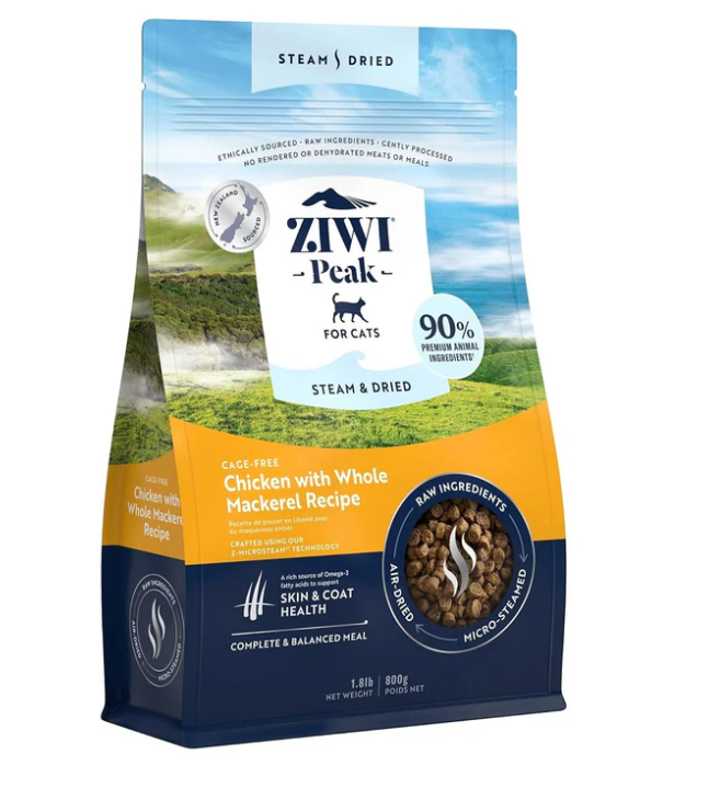 Ziwi Peak ZIWI® Peak Steam And Dried Cage Free Chicken With Whole Mackerel Recipe．800g/2.2kg