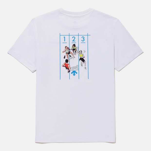 【 DESCENTE｜KIMJUNGYOUN BACK GRAPHIC 漫畫背後圖案 短TEE - 2色 】