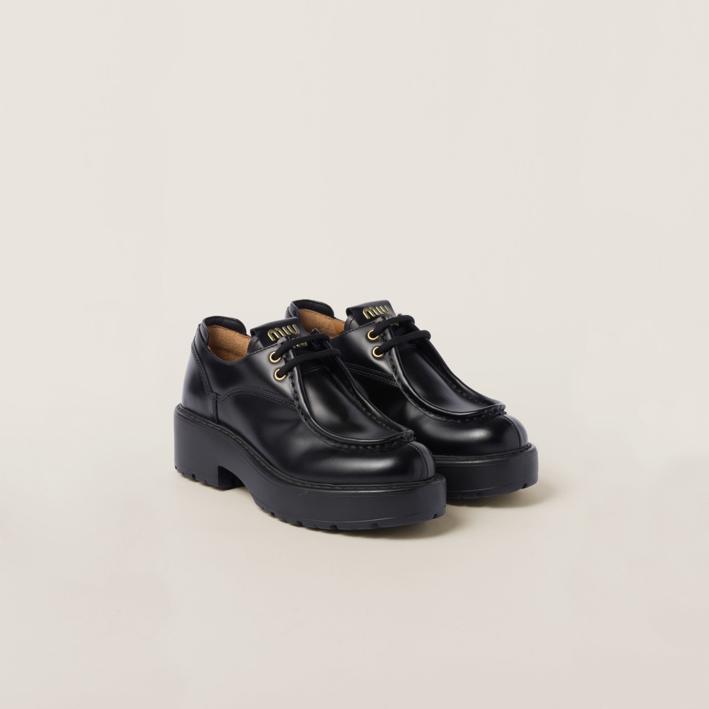 シーサイドエンジェル MIU　LD Miu Miu leather lace up shoes