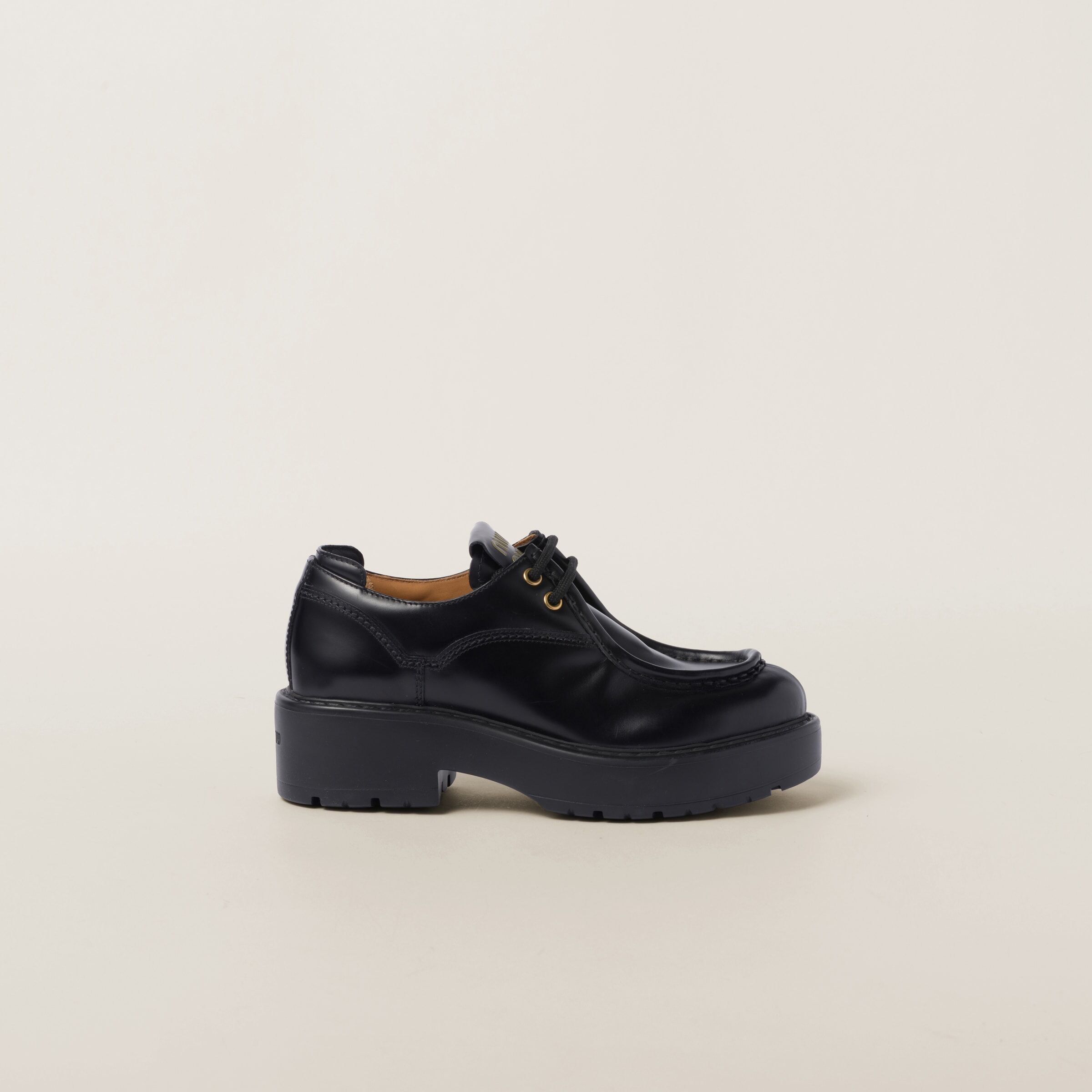 Miu Miu leather lace up shoes