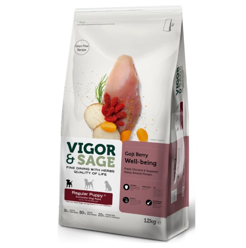 Vigor & Sage 枸杞助長幼犬糧 12KG