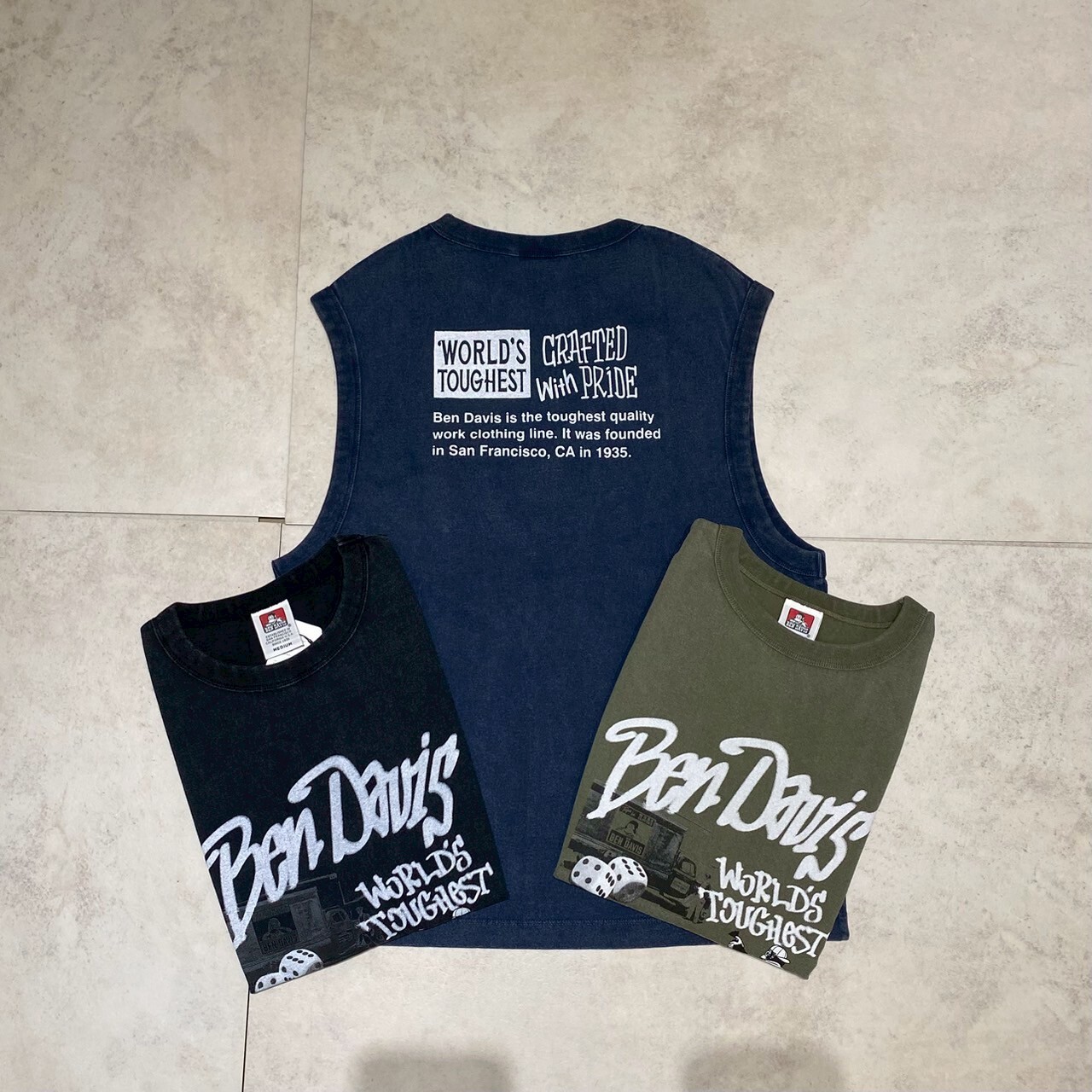 Ben davis 水洗猿人骰子城市 無袖背心 C-25580051