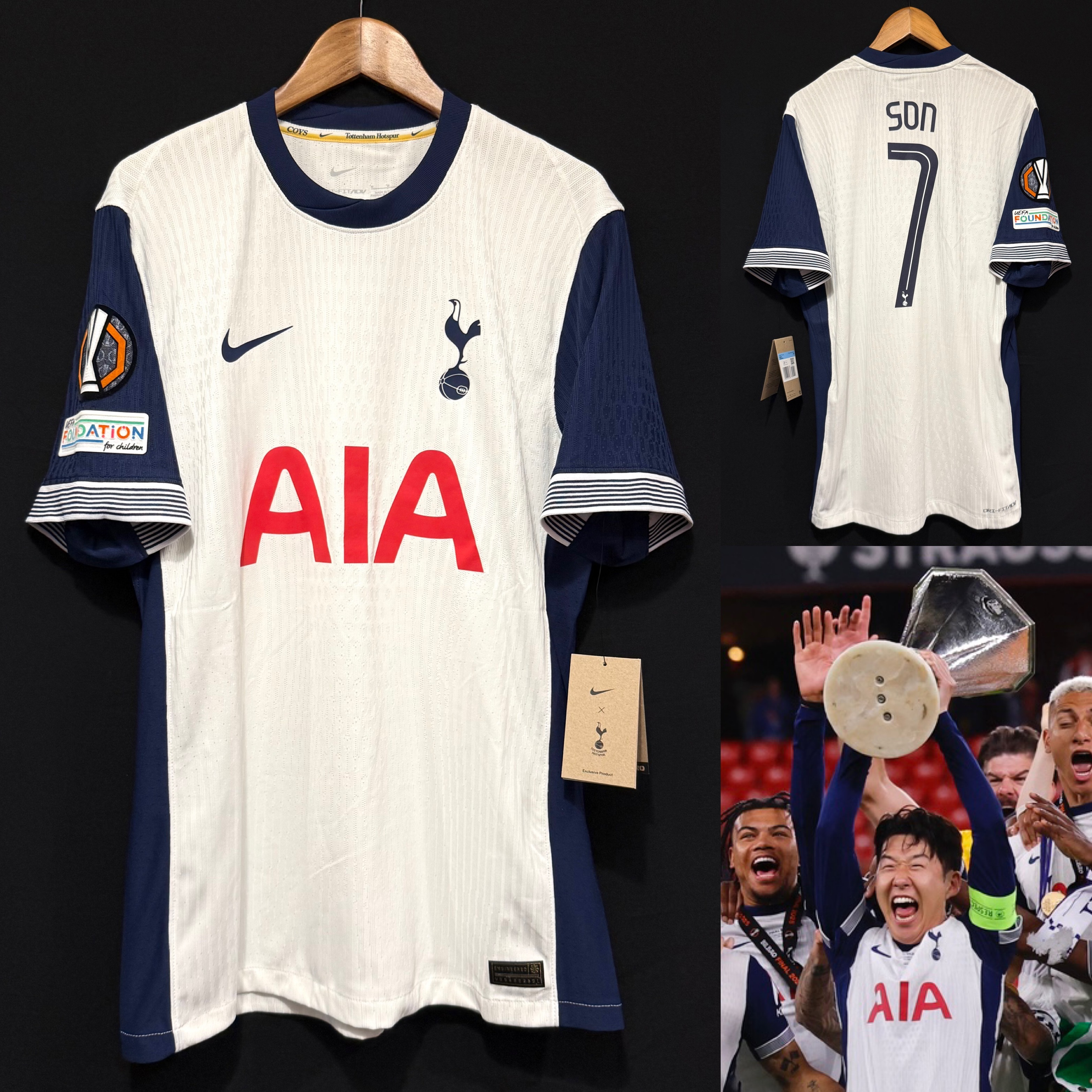 (BNWT) Tottenham Hotspur 2024-2025 UEFA Conference League Nike Home Authentic Player Shirt #7 SON
