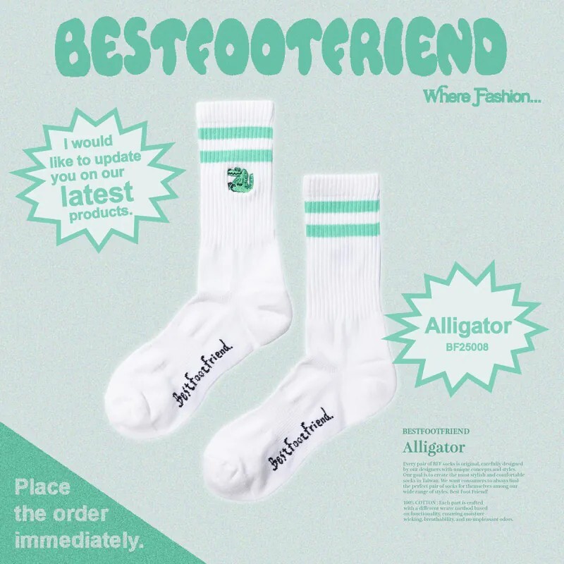 【Focus Store】現貨秒發 BFF Alligator "White" 鱷魚 BF25008-WH