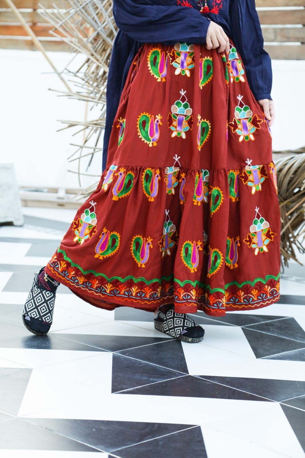 Macrame 腰果花裙-M2370