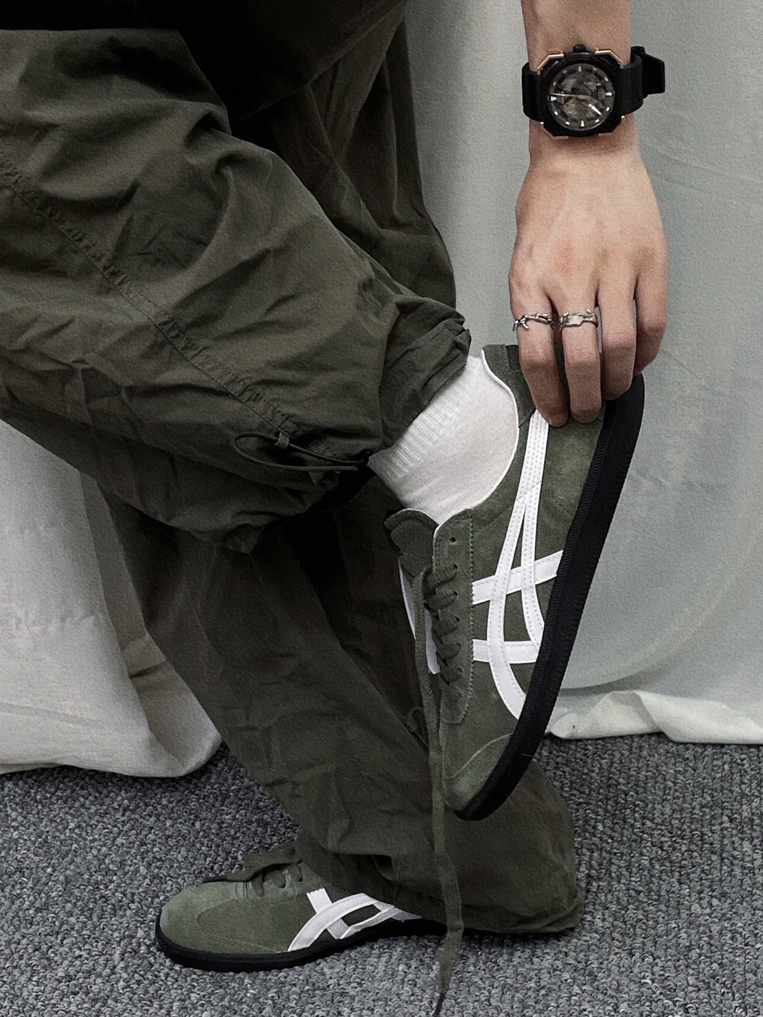 虎之助 代購】Onitsuka Tiger Tokuten鬼塚虎復古德訓鞋墨綠1183A907-300