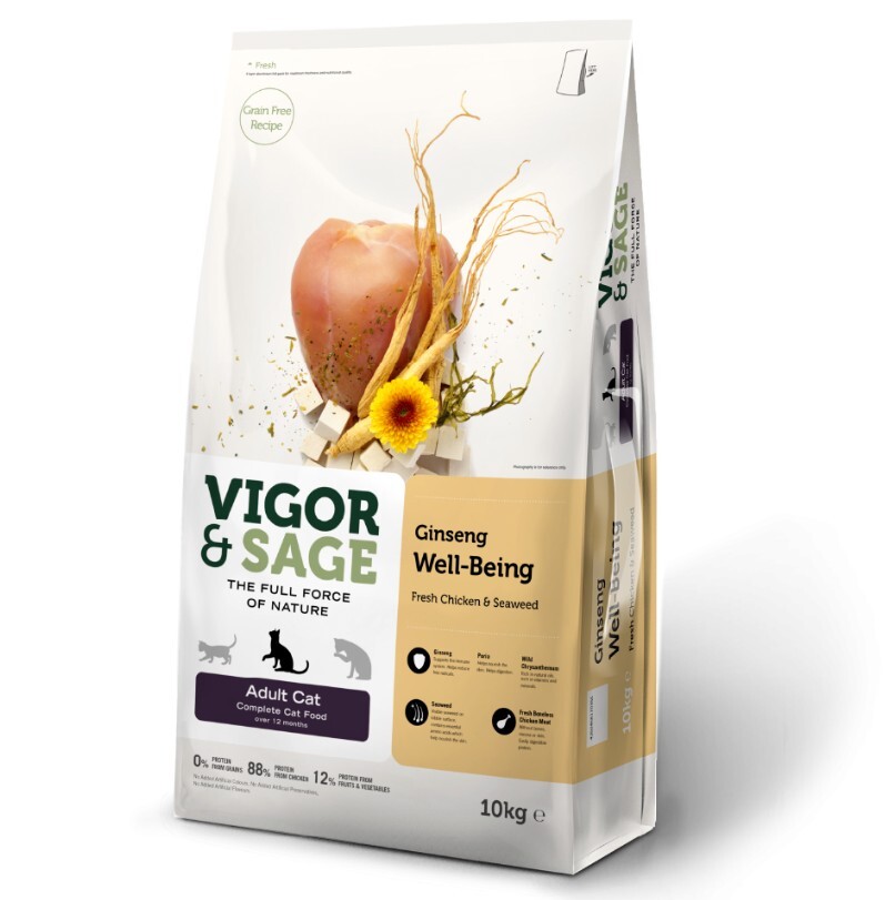 Vigor & Sage 人參體健成貓糧 10KG