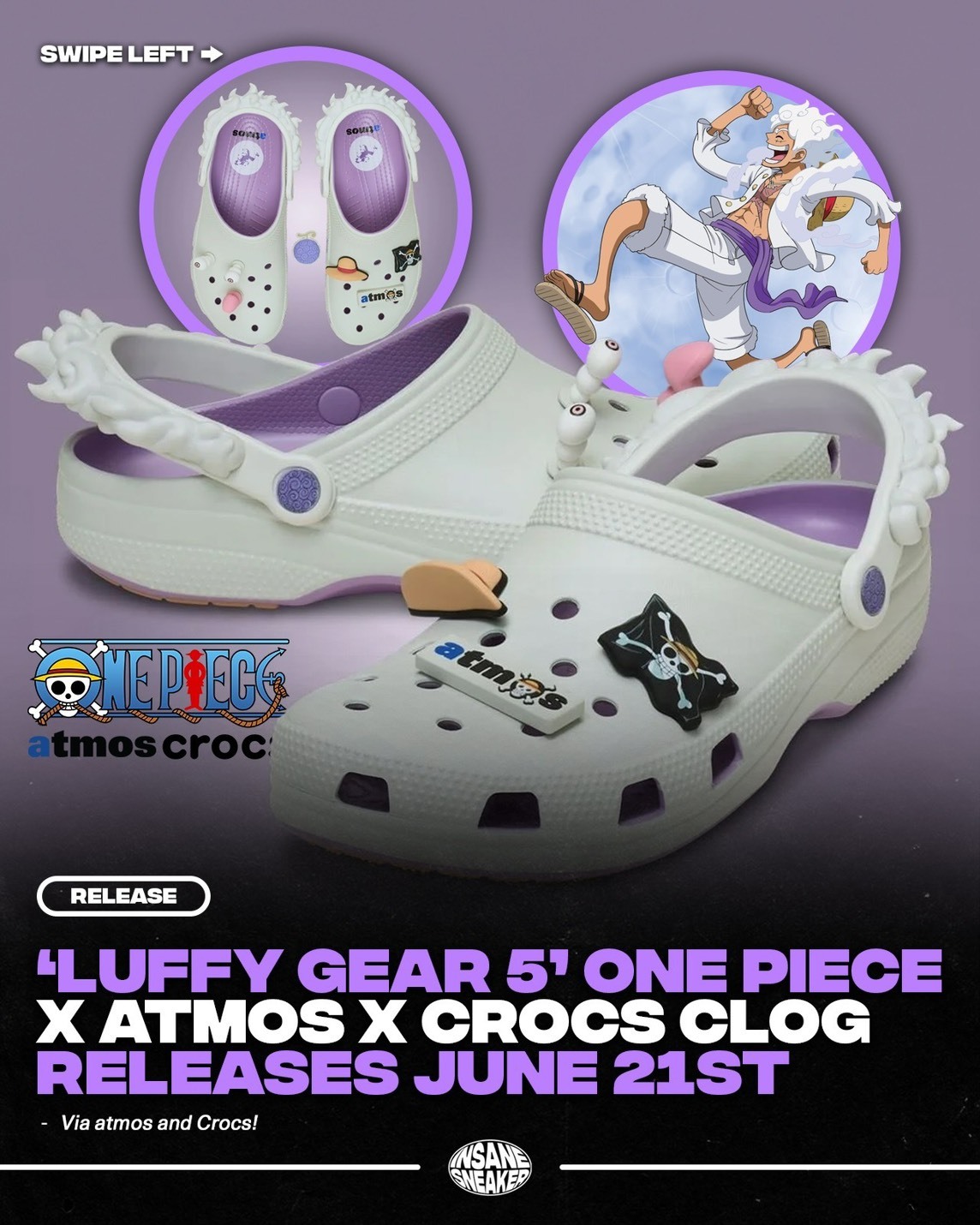 ONE PIECE x atmos x Crocs 28センチ Crocs Classic Clog ONE PIECE x atmos Luffy Gear 5 Men's