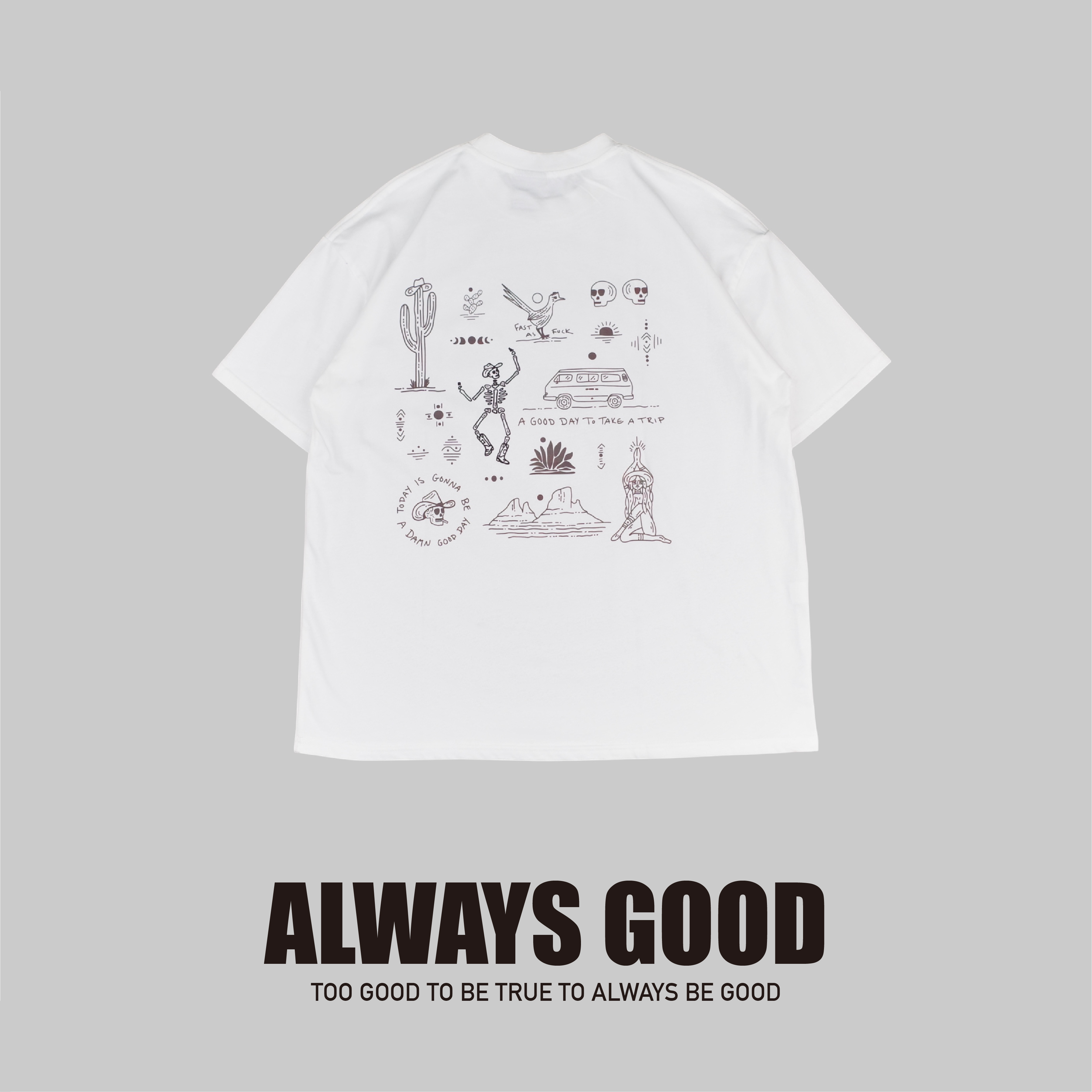 『Always_Good』沙漠旅行 印花 短T