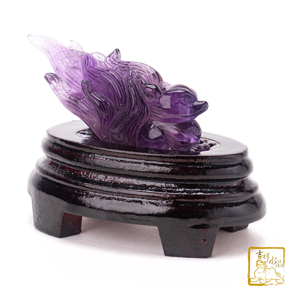 紫水晶九尾狐仙 81g 智慧貴人