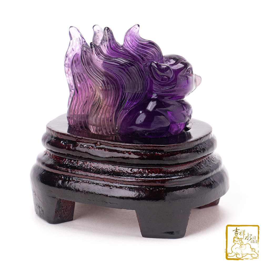 紫水晶九尾狐仙 102g 智慧貴人