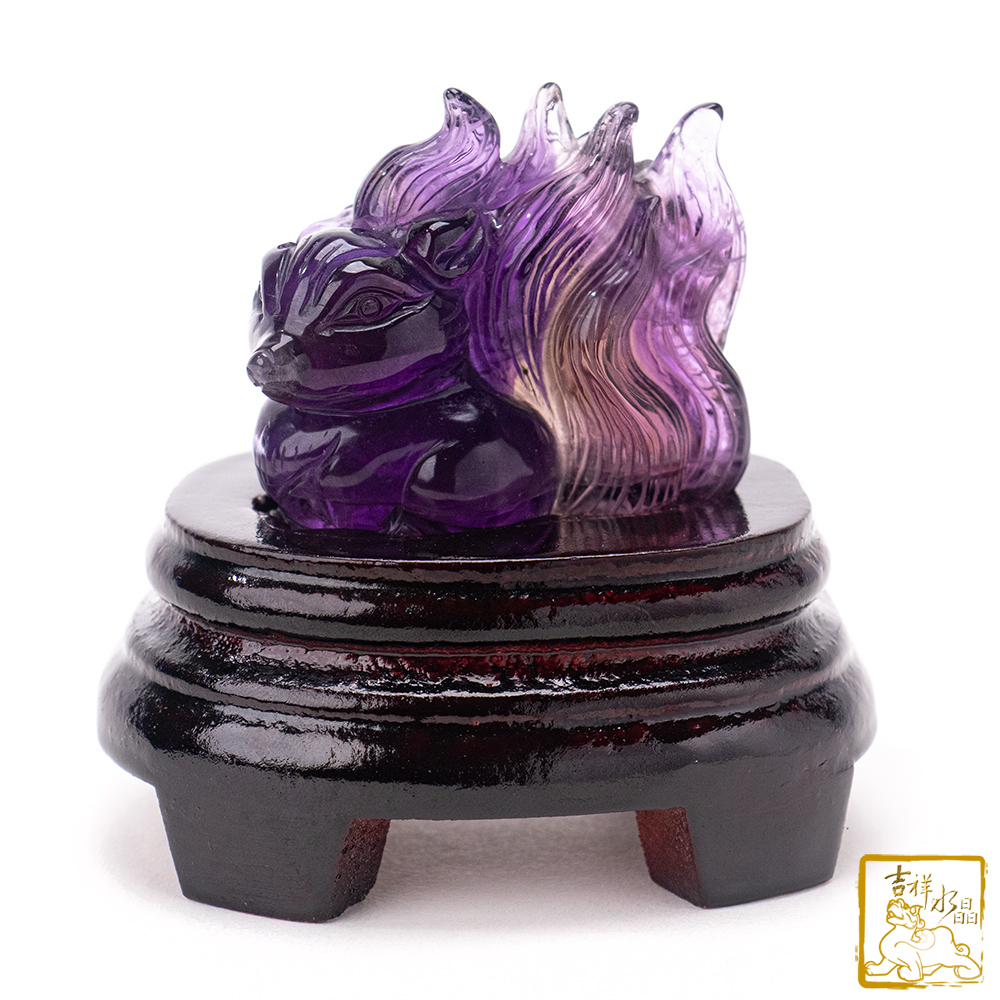 紫水晶九尾狐仙 102g 智慧貴人