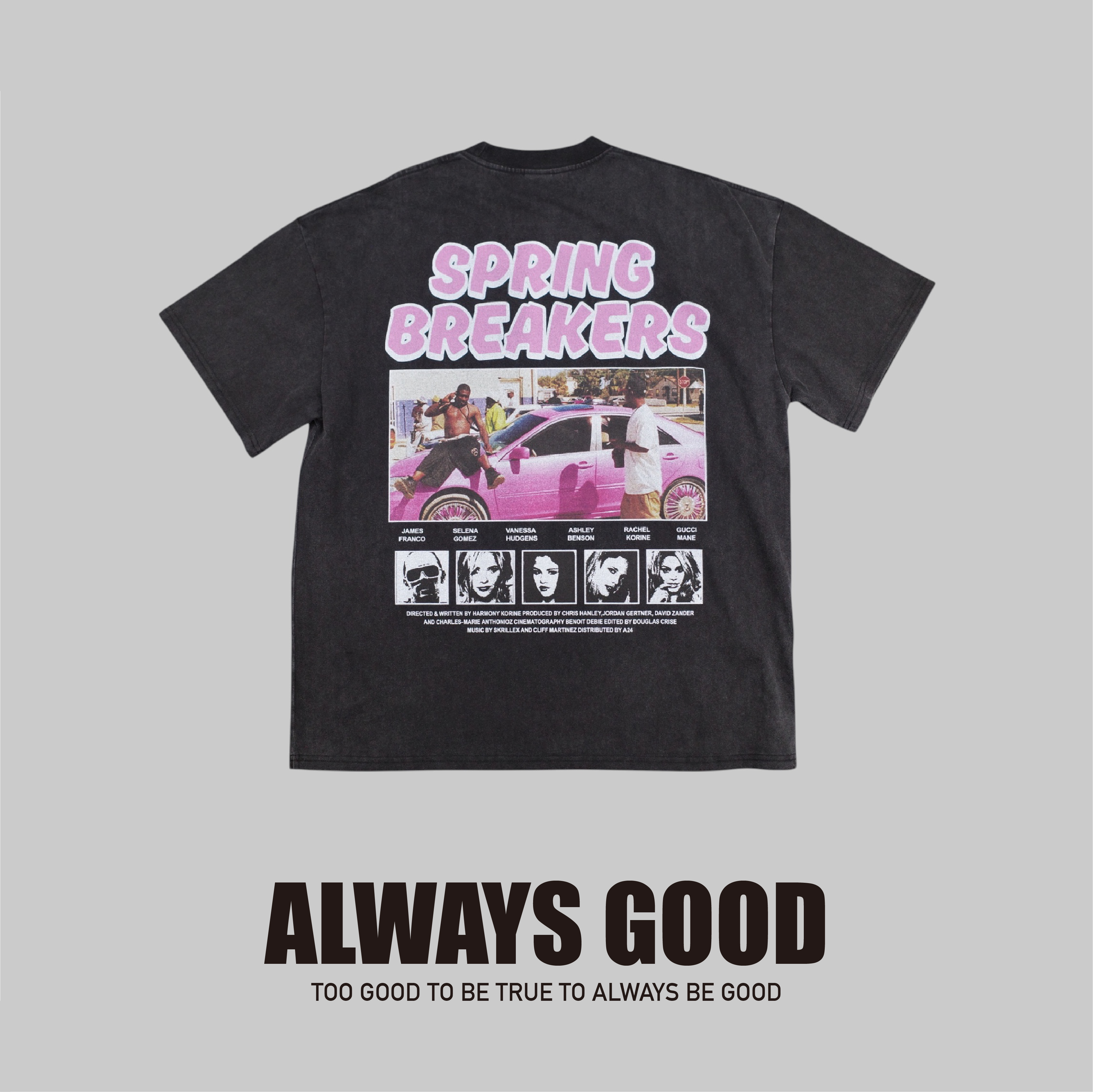 『Always_Good』致敬放浪青春 水洗 印花 短T