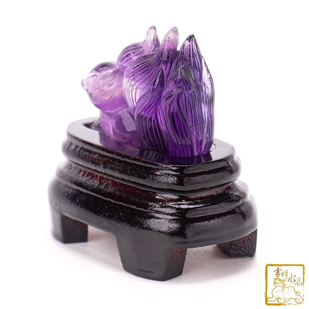 紫水晶九尾狐仙70g 智慧貴人【吉祥水晶專賣店】