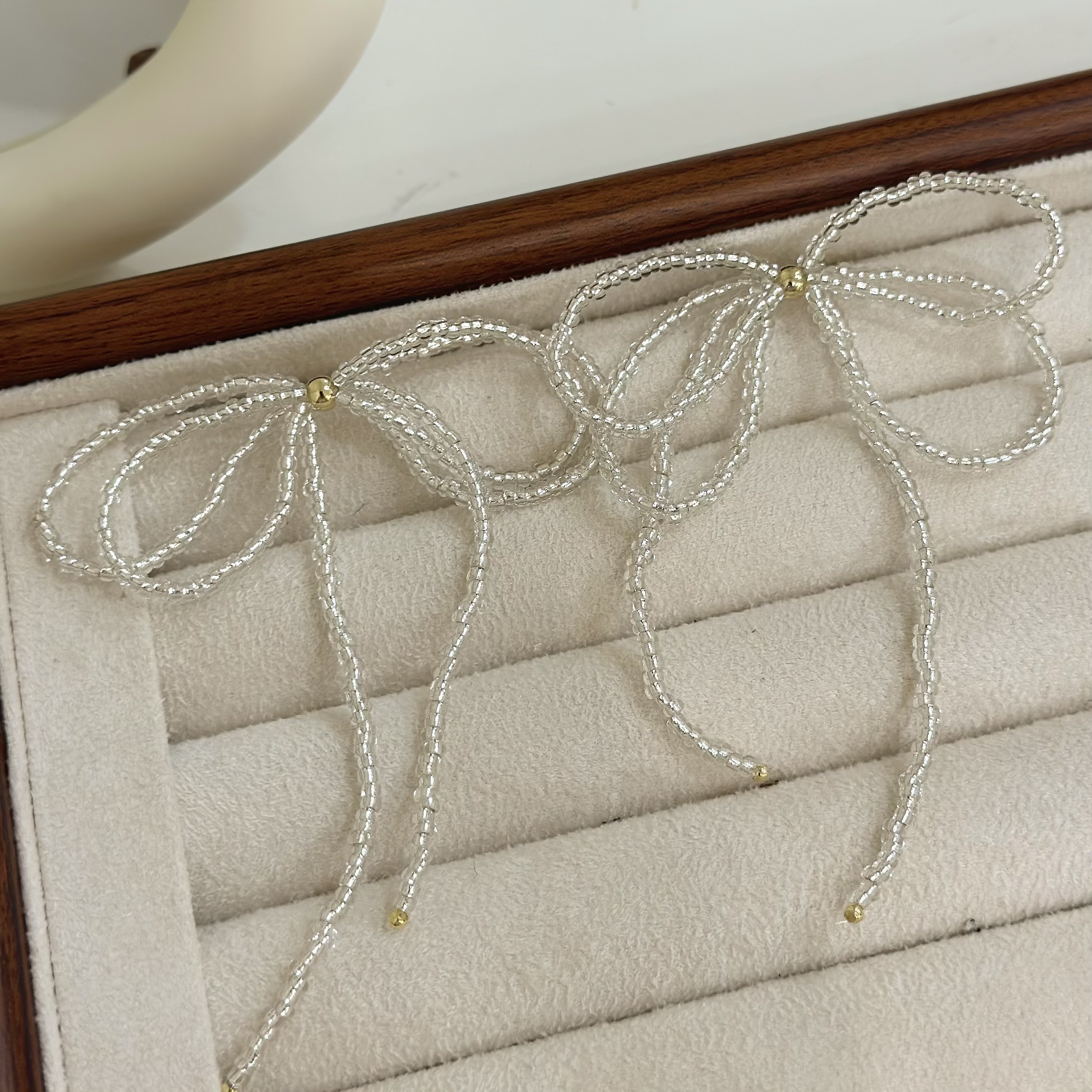 B428銀線蝴蝶結垂吊