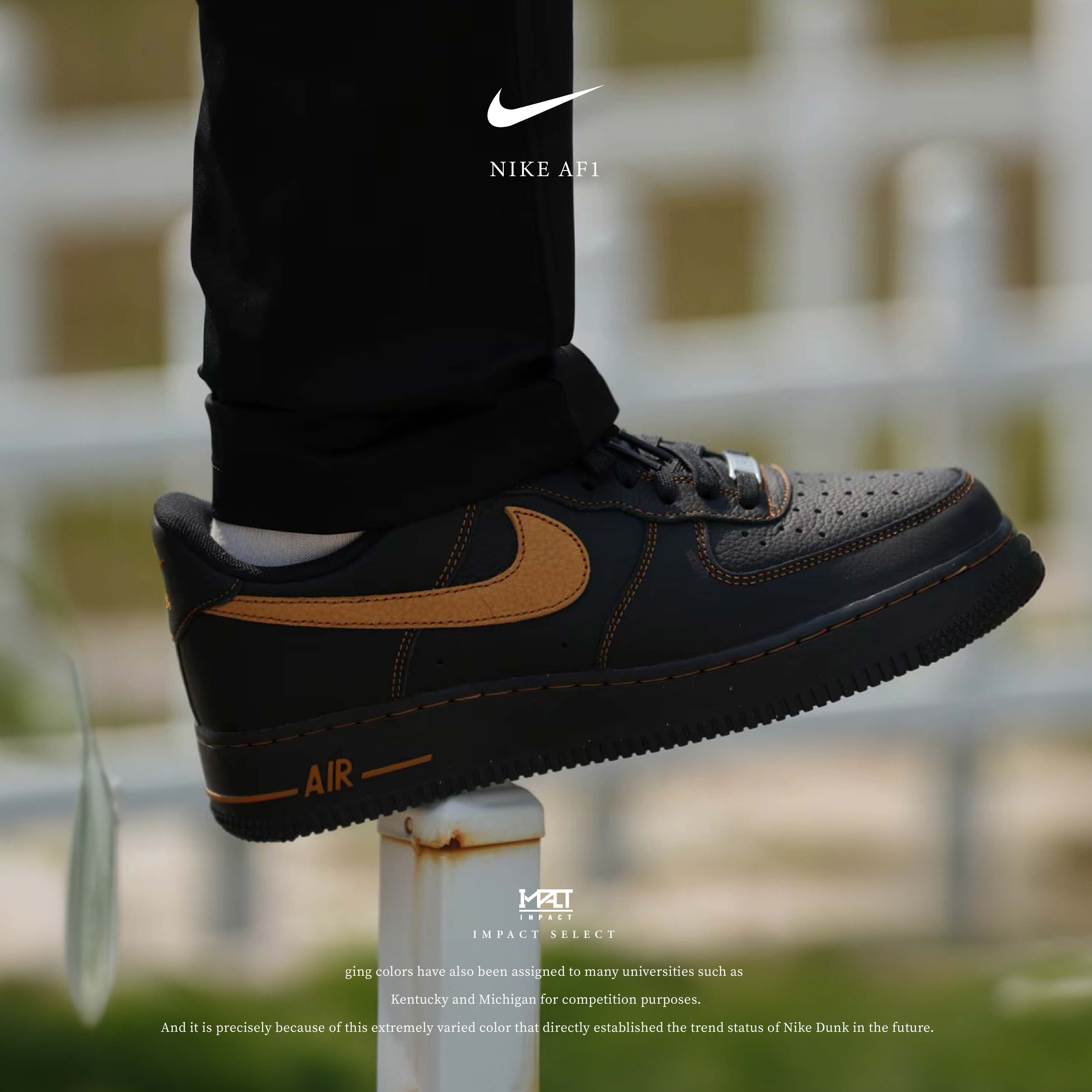 Nike Air Force 1 Low “Black and Tan” 黑金 黑色 HQ2037-003