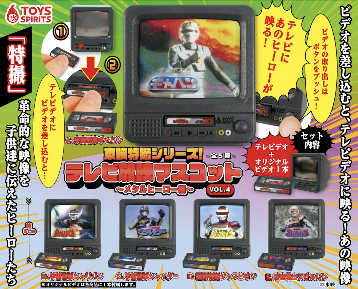 【現貨】東映 電視機扭蛋vol.4(全5種)