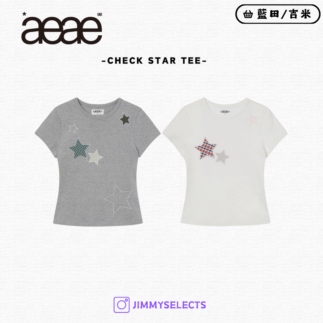 【代購】AEAE CHECK STAR TEE 短袖 短T AE45SWTS011