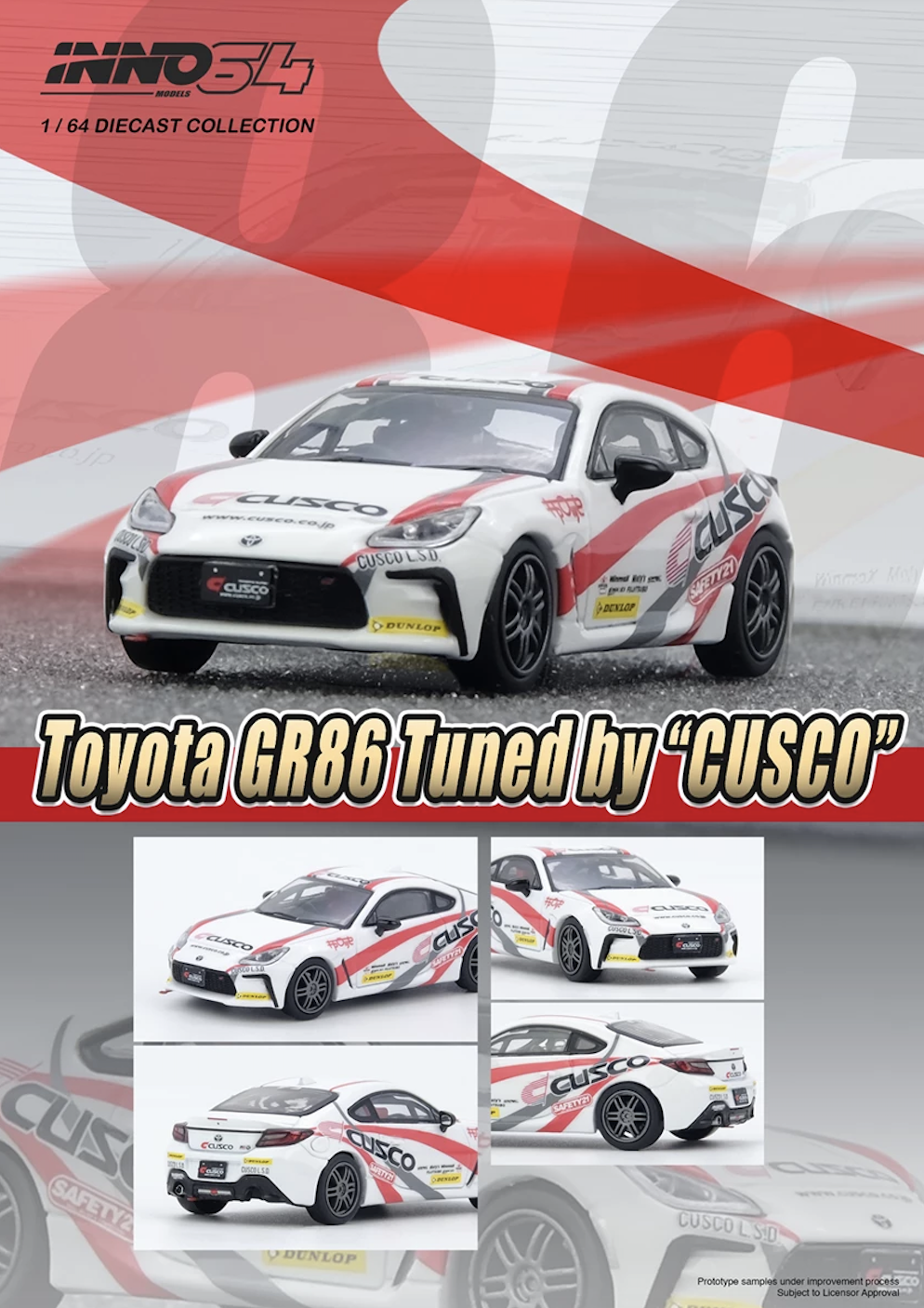 【預訂】INNO64 Toyota GR86 Tuned by "CUSCO"