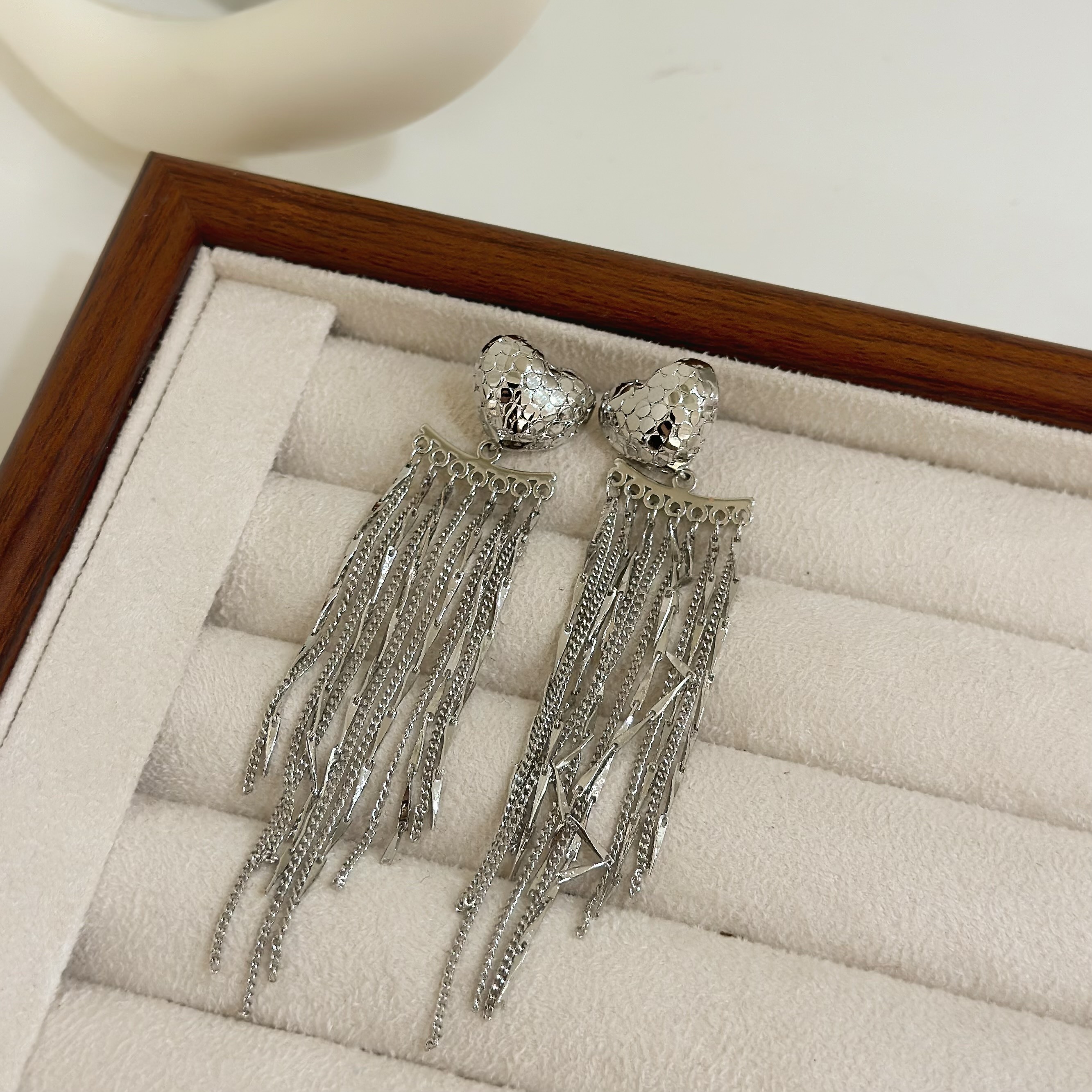 B472切割愛心流蘇垂吊