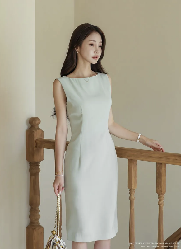 Shelly 都會極簡素色洋裝 [ 2色 / S,M,L ]