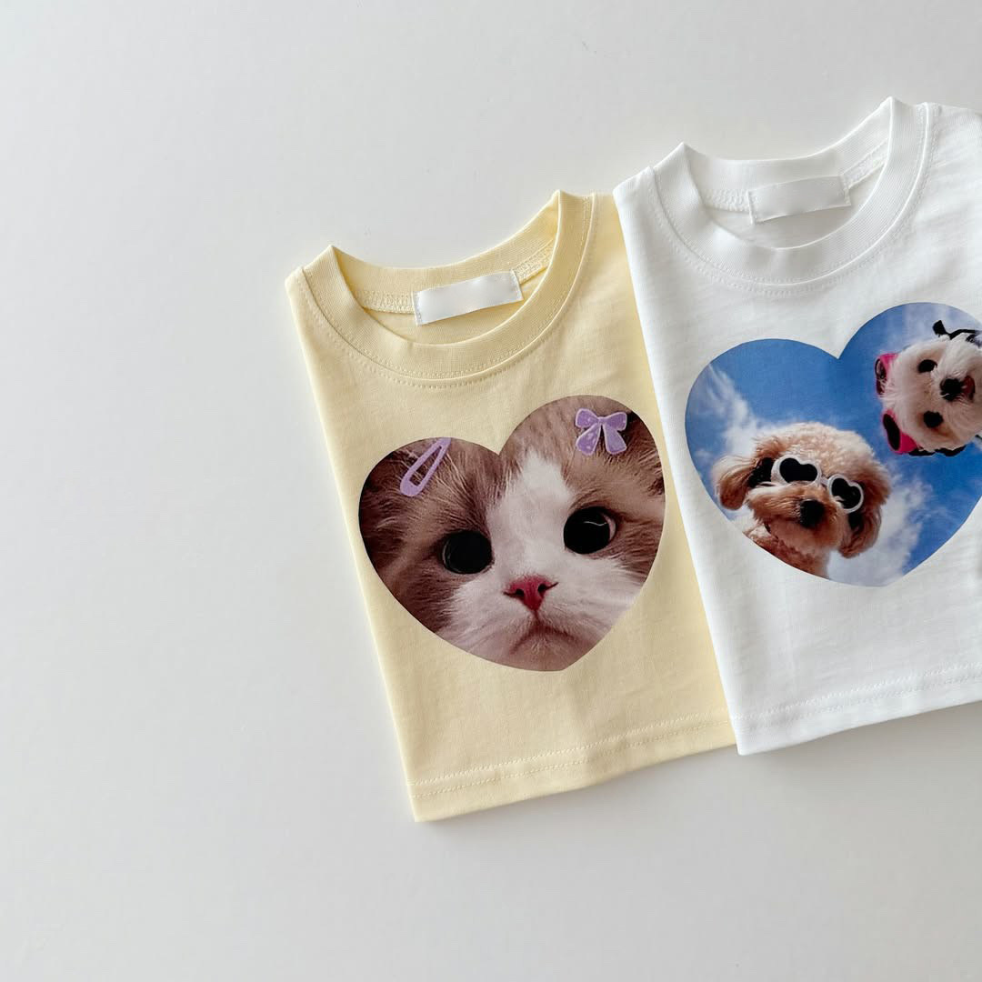 韓版貓咪小狗短袖上衣