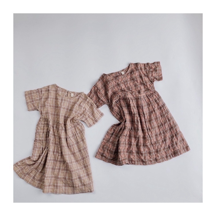 田園森系格紋洋裝