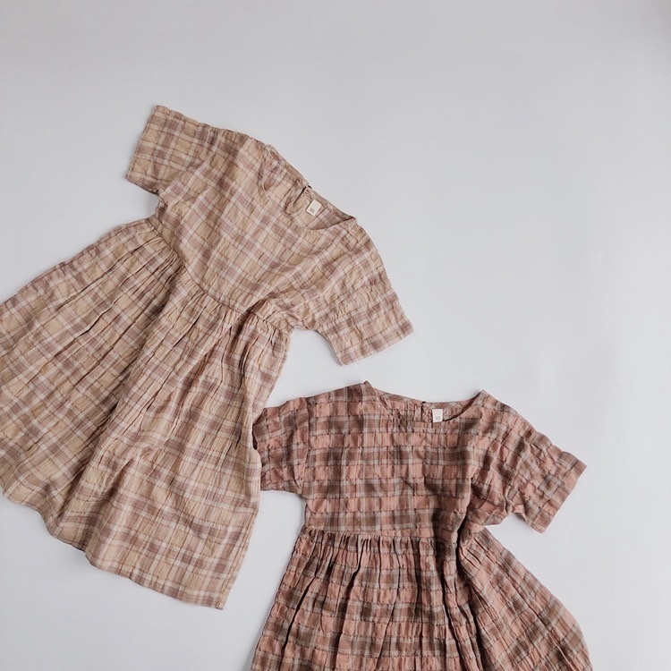 田園森系格紋洋裝