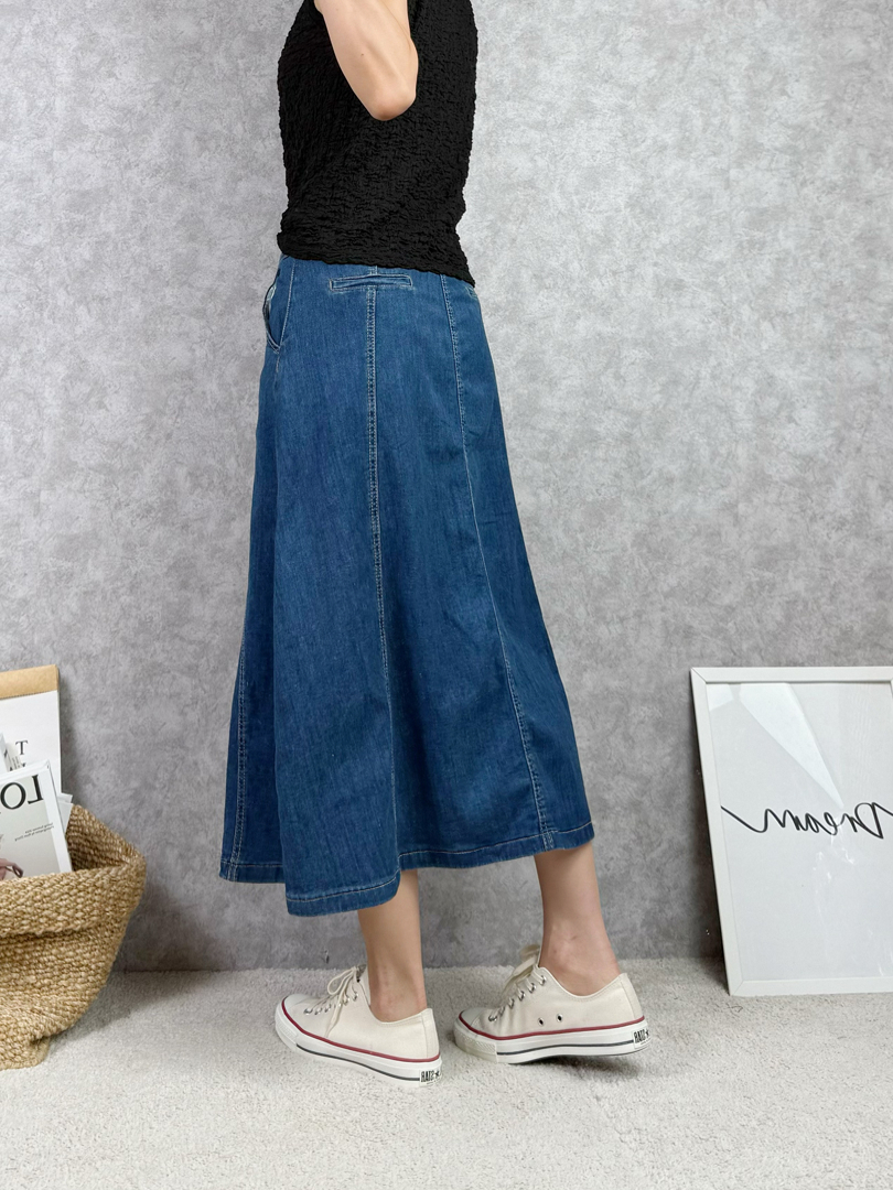 挺布剪裁 x 優雅版型 ☆ 藏不住的清新氣質牛仔裙