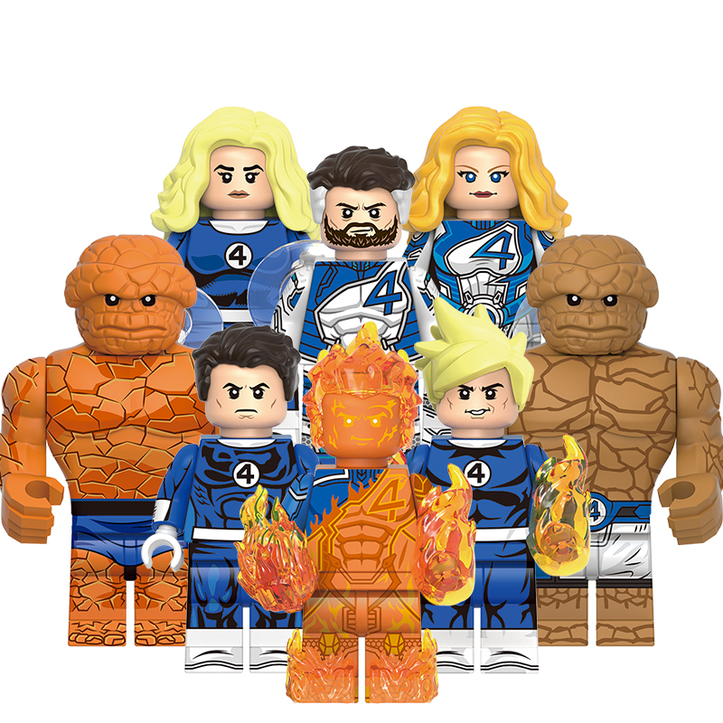 The Fantastic Four Custom Minifigures Minifigs Set Fit Lego G0146