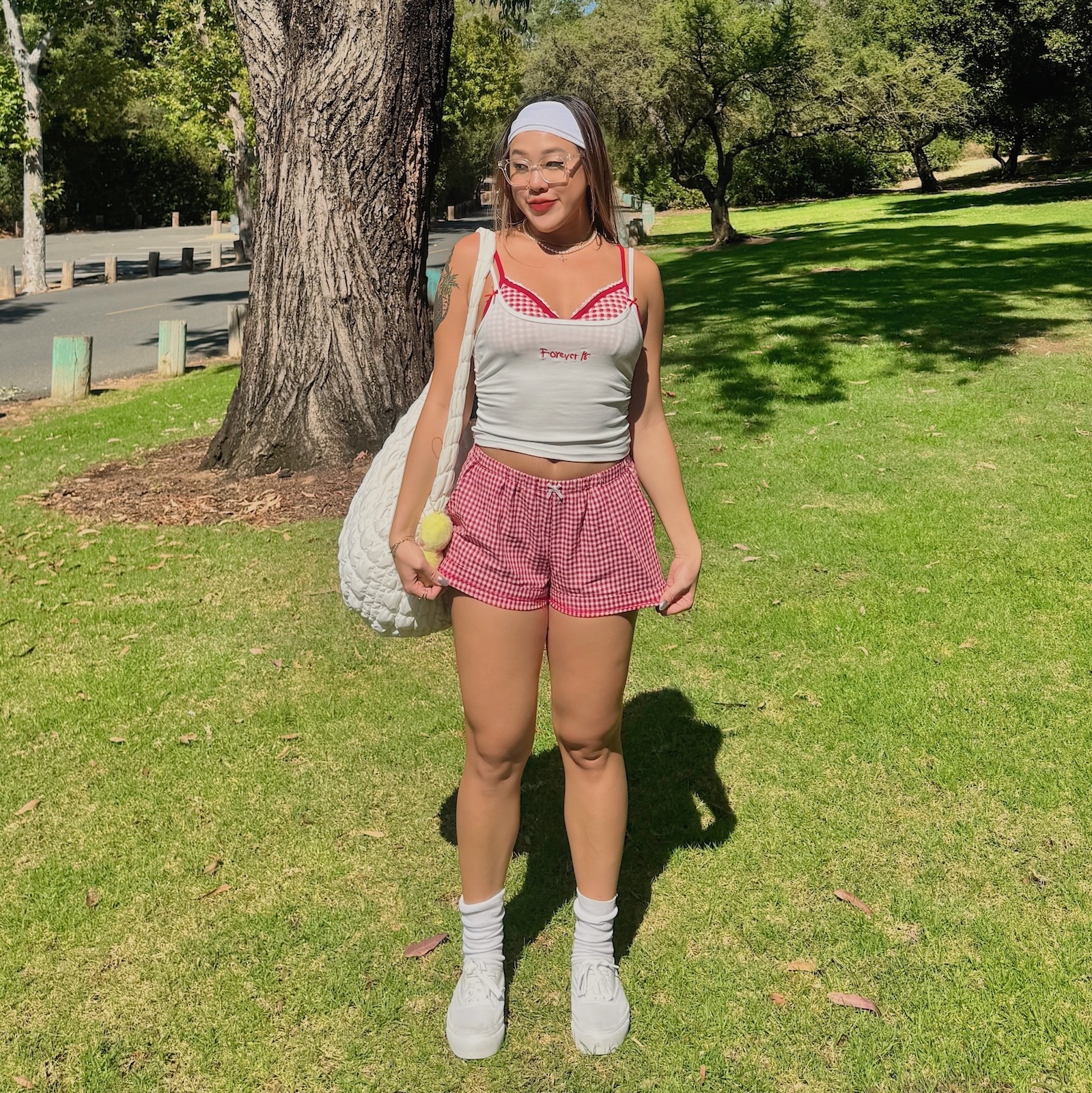 夏日美式紅白格紋短褲🥞