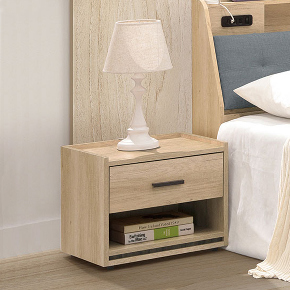 艾加1.6尺床頭櫃/單抽收納櫃/置物櫃