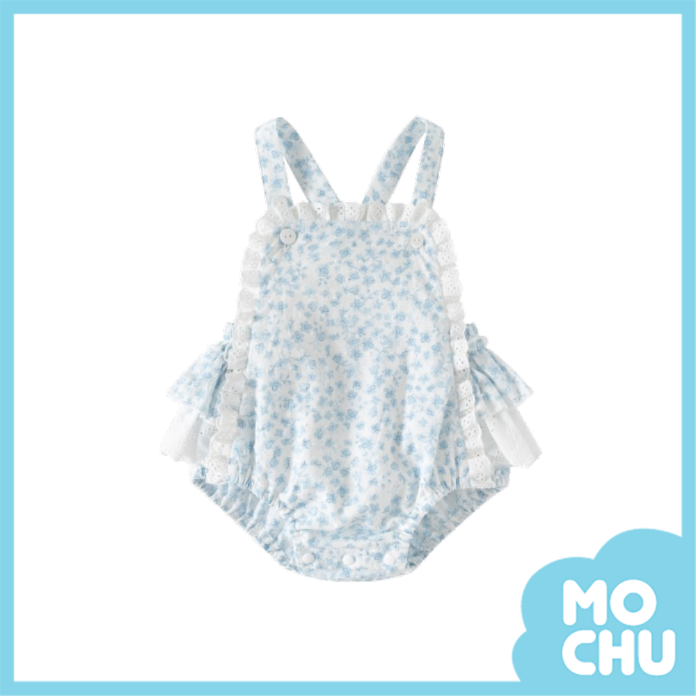 碎花滾邊吊帶包屁衣(二色)