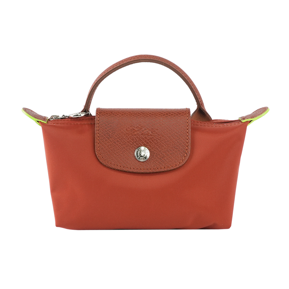 【Longchamp】LE PLIAGE GREEN 手提小包(栗子色)