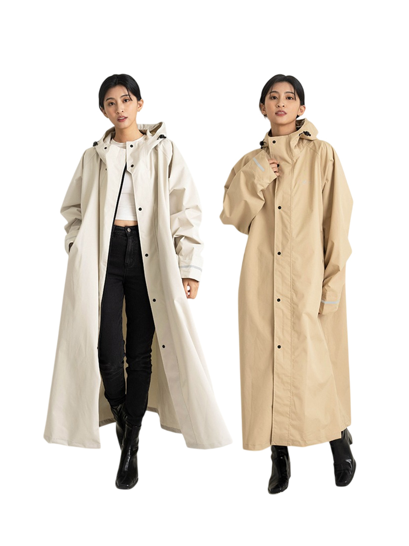 Tcf. | 純粹本質 前開式時尚輕量風雨衣(附提袋)【大振豐授權經銷】