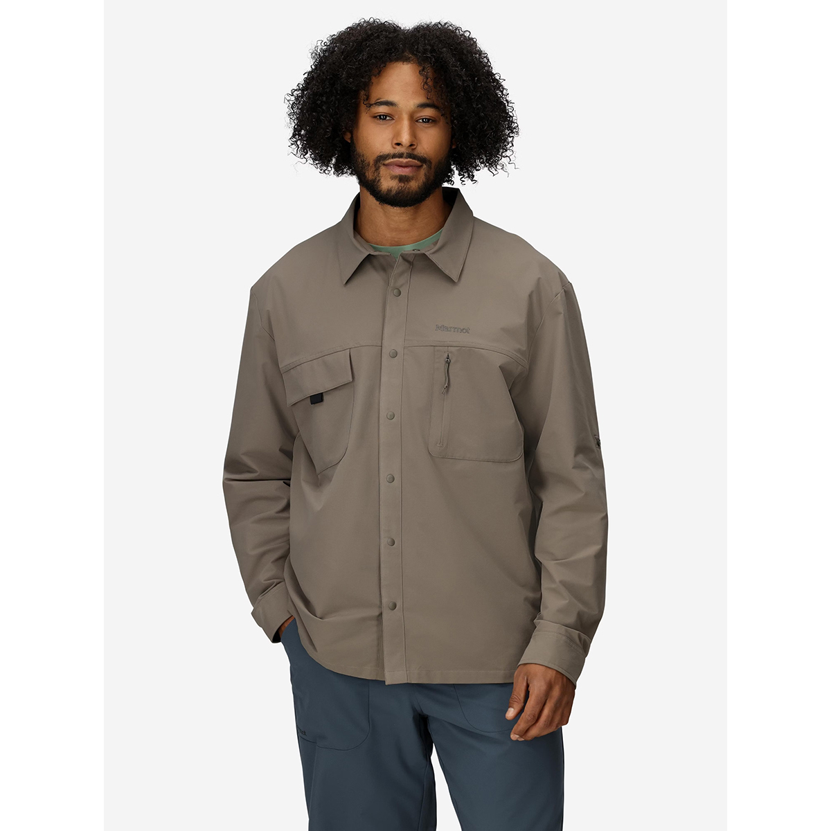 Marmot Men's AirExchange UPF 40 Overshirt 男款 Aeroform 快乾透氣長袖襯衫外套 M16047-24377 Claystone [HappyOutdoor]