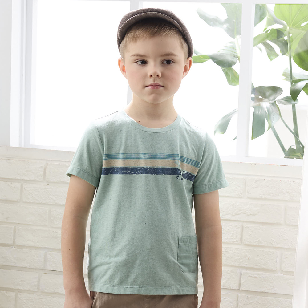 PIPPY恐龍印花純棉圓領T恤 綠