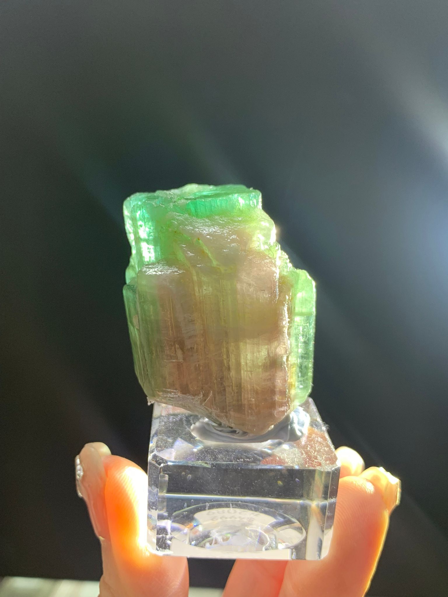 西瓜碧璽原石擺件