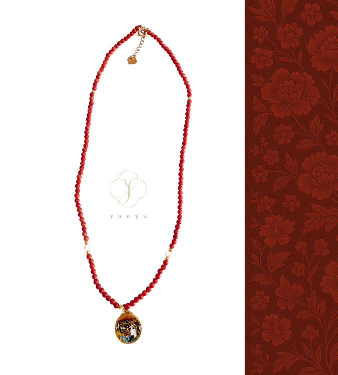 南紅小米珠項鍊(扎基拉姆女神)