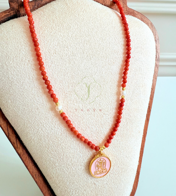 南紅小米珠項鍊(扎基拉姆女神)